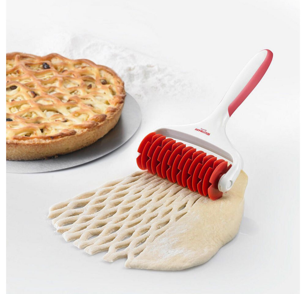 WESTMARK Teigschneider 1 Gitterroller, 19,5 cm + 1 Stipproller, 20 cm, Kunststoff, Weiß/Rot – Bild 4 von 5