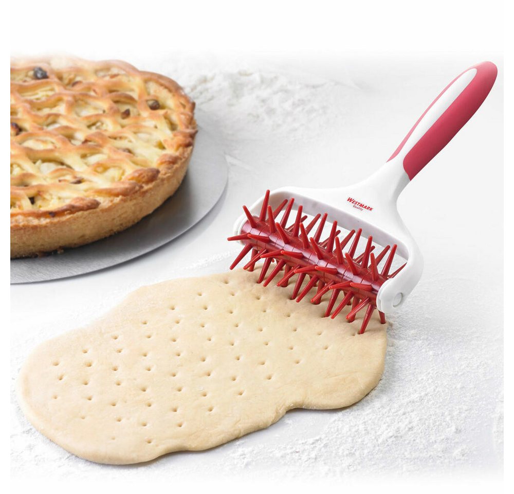 WESTMARK Teigschneider 1 Gitterroller, 19,5 cm + 1 Stipproller, 20 cm, Kunststoff, Weiß/Rot – Bild 5 von 5
