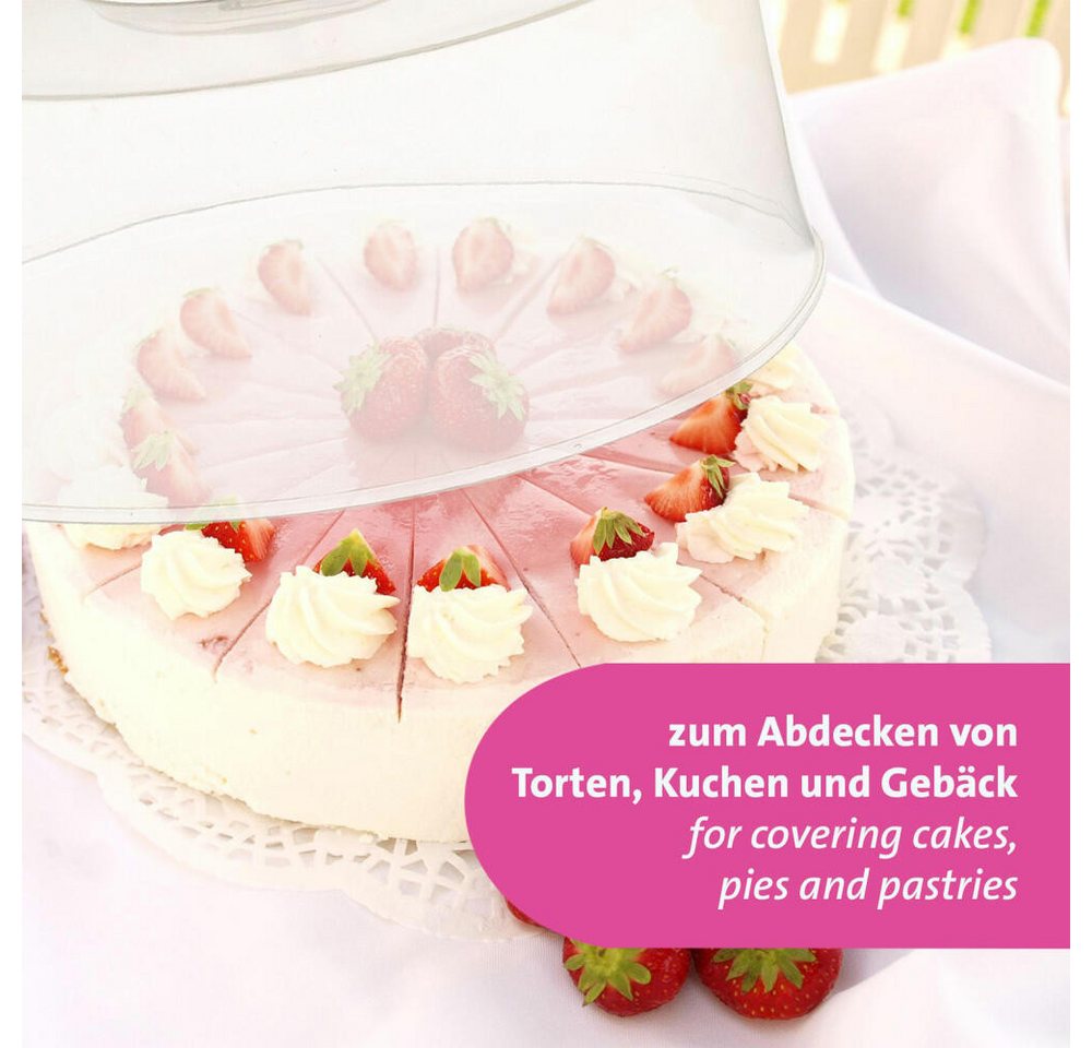 WESTMARK Tortenglocke 2 Stück, je Ø 30 cm, Mit Griff, Tortenhauben, Transparent,(Set) Made in Germany – Bild 3 von 5