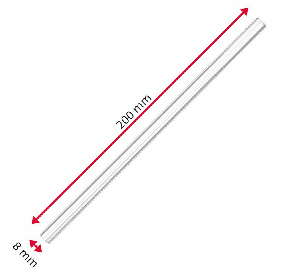 WESTMARK Trinkhalme 6 Glas-Trinkhalme, gerade, inkl. 1 Reinigungsbürstchen, transparent – Bild 2 von 5