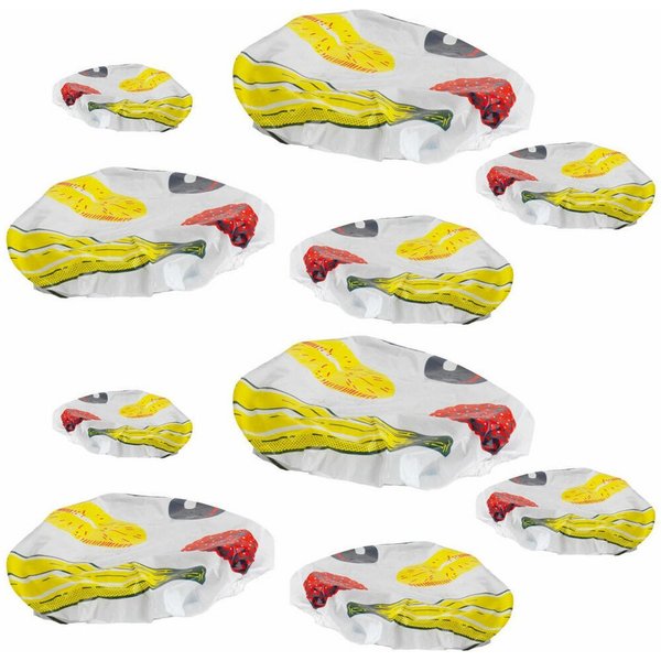WESTMARK Vorratsdose 10 flexible Topfhauben/-abdeckungen, mit Gummizug, PE, BPA-frei, wiederverwendbar, geruchsneutra