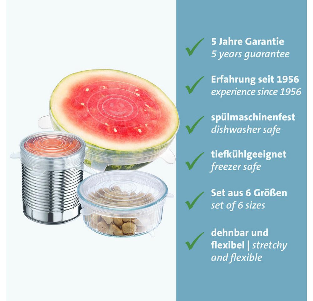 WESTMARK Vorratsdose aus Silikon »Round«, Dehnbar & Wiederverwendbar, 6 Stück, Silikon – Bild 2 von 5