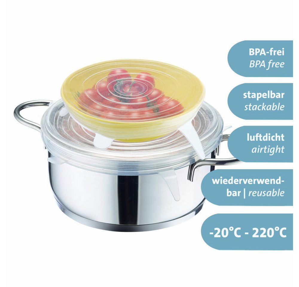 WESTMARK Vorratsdose aus Silikon »Round«, Dehnbar & Wiederverwendbar, 6 Stück, Silikon – Bild 5 von 5