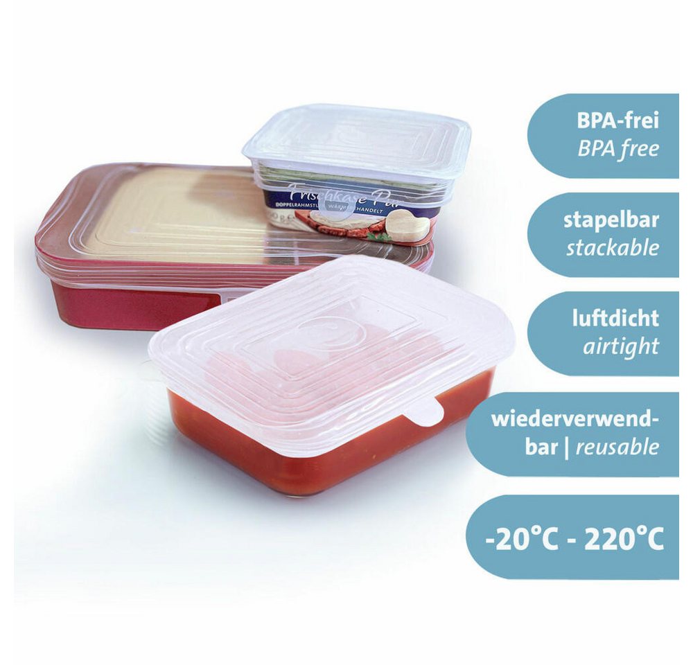 WESTMARK Vorratsdose aus Silikon »Square«, Dehnbar & Wiederverwendbar, 6 Stück, Silikon, BPA-frei – Bild 5 von 5