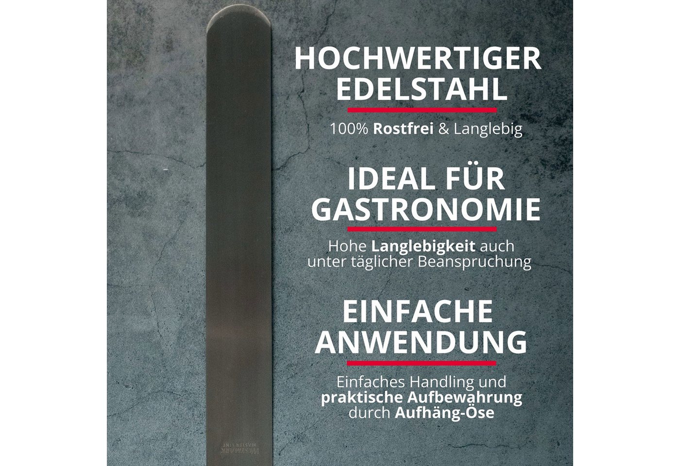 WESTMARK Winkelpalette Gewinkelt, Flexibel, Länge: 43 cm, Profi-Winkelpalette/Konditorenmesse – Bild 5 von 5