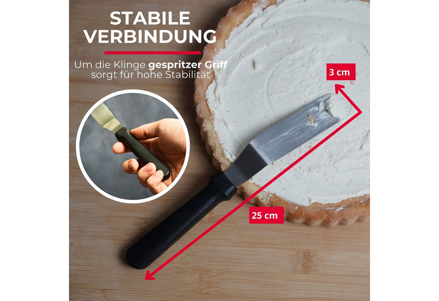 WESTMARK Winkelpalette Gewinkelt, Flexibel, Länge: 25 cm, Profi-Winkelpalette/Konditorenmesse – Bild 3 von 5