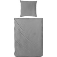WESTMINSTER Satin Bettwäsche Basic (Uni anthrazit, 135 X 200 CM)
