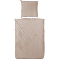 WESTMINSTER Satin Bettwäsche Basic (Uni taupe, 155 X 220 CM)