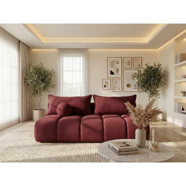WFL GROUP Schlafsofa Milla mit Bettkasten – 3 Sitzer Couch mit Schlaffunktion, Bettfunktion, Schlaffläche 150 × 200 cm, Skandinavische Polstercouch im modernen 