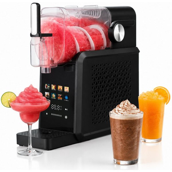 WHEELYOU Slush-Eismaschine Slush Maker 8-in-1, Selbstreinigung, ohne Eiswürfel, Touch-Bedienfeld, 1,8 l, 200 W, Kompressorkühlung, Ca. 15–60 Min. Zubereitung, 1