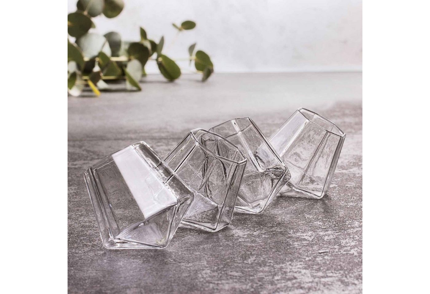Mad Monkey Whiskyglas Mad Monkey - Diamant Shot Gläser (4er Set) – Bild 4 von 5