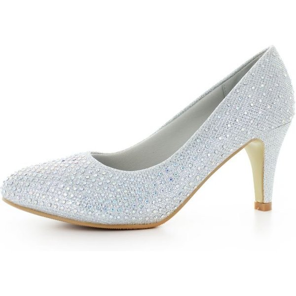White Lady 823 Glitter Strass Pumps