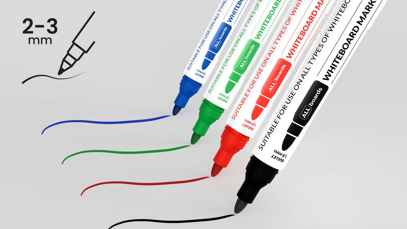ALLboards Whiteboard Marker ALLboards Whiteboard-Marker-Set – 12 Stück – Bild 3 von 5