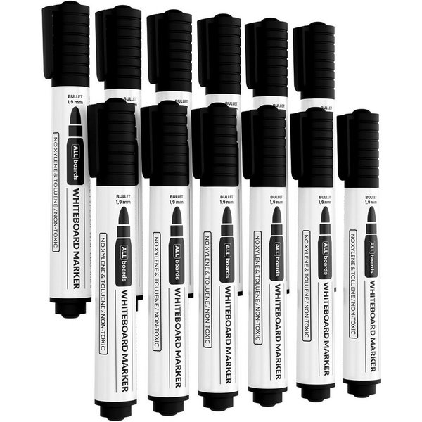 ALLboards Whiteboard Marker ALLboards Whiteboard-Marker-Set – 12 Stück