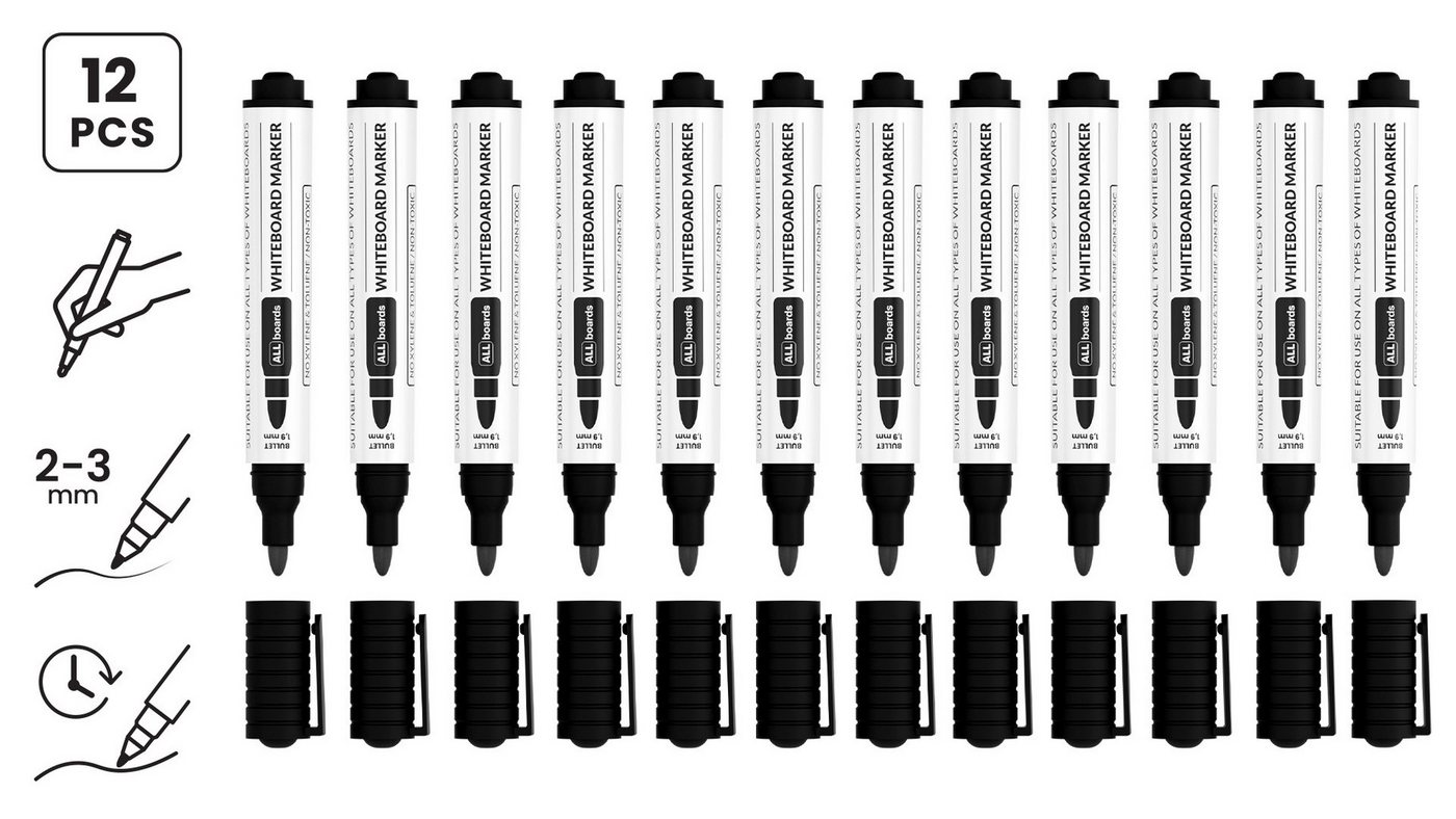 ALLboards Whiteboard Marker ALLboards Whiteboard-Marker-Set – 12 Stück – Bild 2 von 5