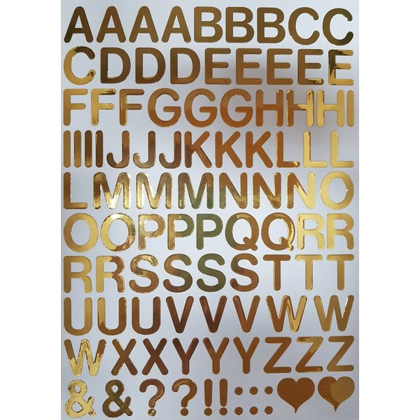 Wichelhaus Bild Buchstaben Set, Gold, selbstklebend