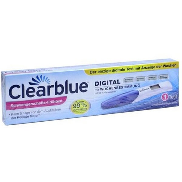 WICK Pharma - Zweigniederlassung der Procter & Gamble GmbH Schwangerschafts-Teststreifen CLEARBLUE Schwangerschaftstest m.Wochenbestimmung, 1 Stück