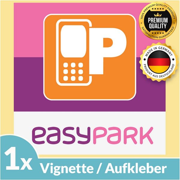 Wicked Chili Aufkleber 1x EASYPARK Vignette EASY PARK APP Ticket Sticker Hinterglasaufkleber, (1tlg), 60x60mm Vignette für EASYPARK APP