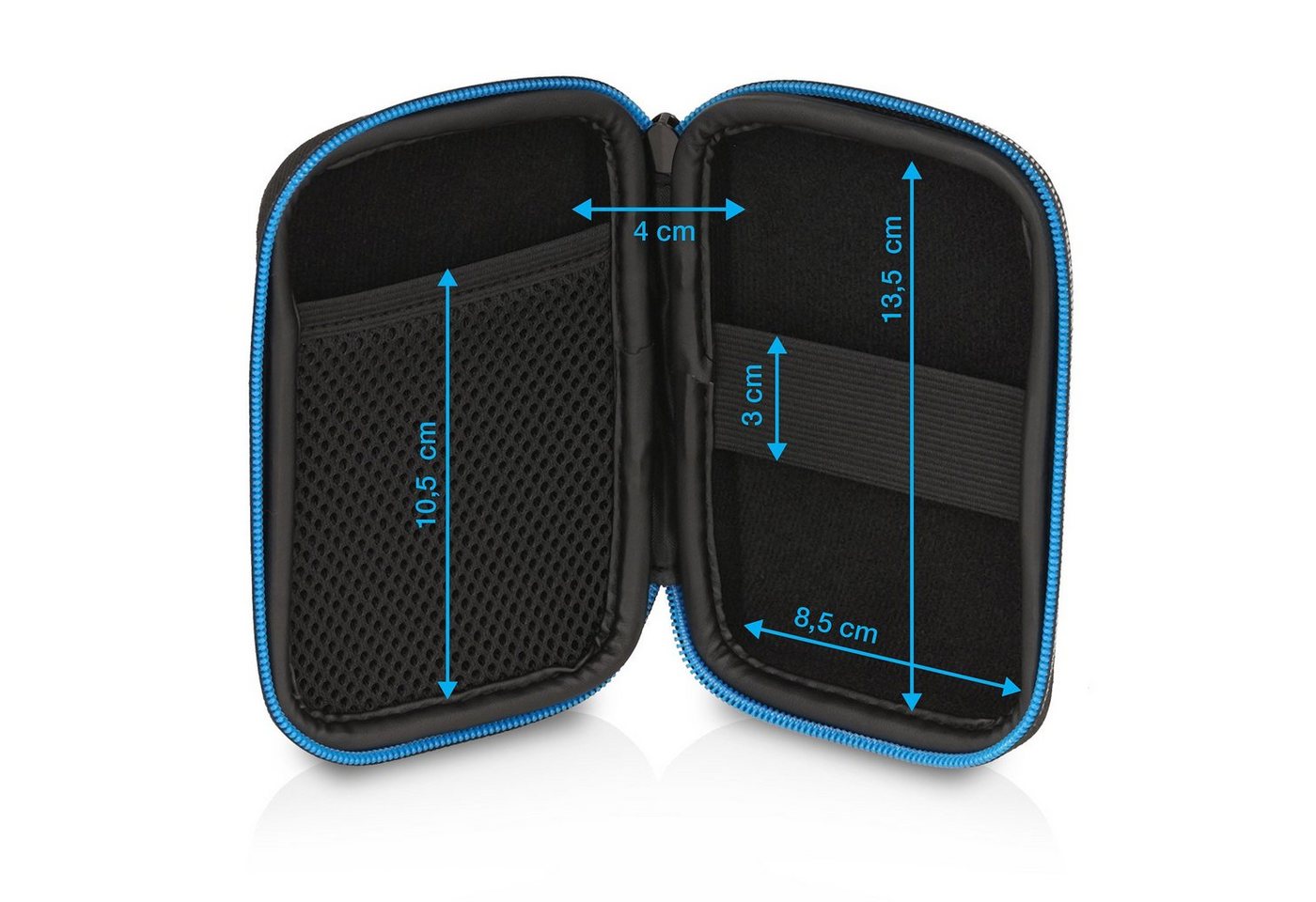 Wicked Chili Festplattentasche 2,5 Zoll Festplattentasche für WD, Seagate, Intenso, Innenabmessungen: 13,5 x 8,5 x 4cm / Universal / Dehnbar (für max. 2 F – Bild 4 von 5