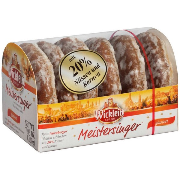 Wicklein Süßigkeit, Wicklein Meistersinger Nürnberger Oblaten Lebkuchen glasiert 200g