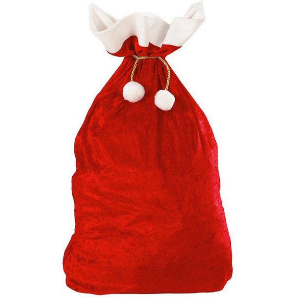 Widmann S.r.l. Christbaumschmuck Weihnachtsmann Geschenkesack aus Samt Rot - 100 x