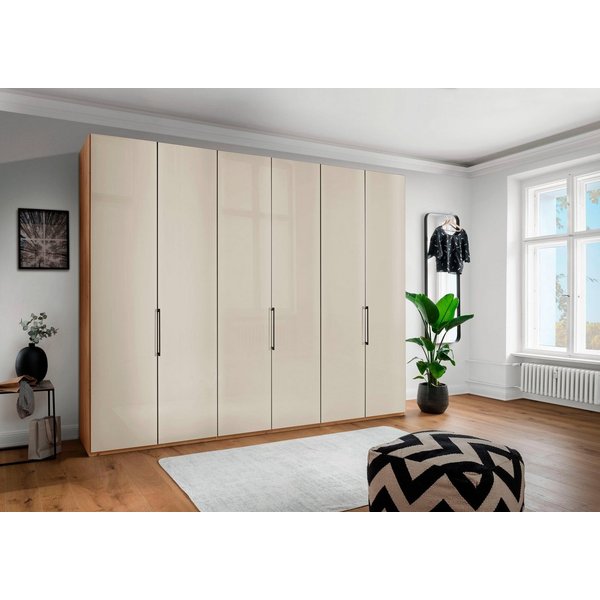 WIEMANN Kleiderschrank Monaco, Kleiderschrank, Schrank, Wäscheschrank, mit edler Glasfront (2 Breiten, 2 Höhen 216/236 cm auswählbar, MADE IN GERMANY) hochwerti