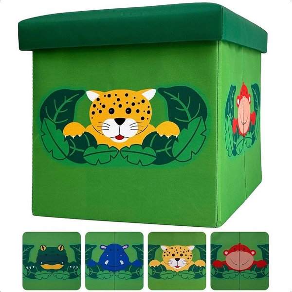 WIESEN.design Spielzeugtruhe 33L, Spielzeugkiste mit Deckel, Kindersitzbank mit Stauraum (Spielzeugbox mit Deckel, Sitzbank Kinder, Spielzeugkiste Kinderzimmer,
