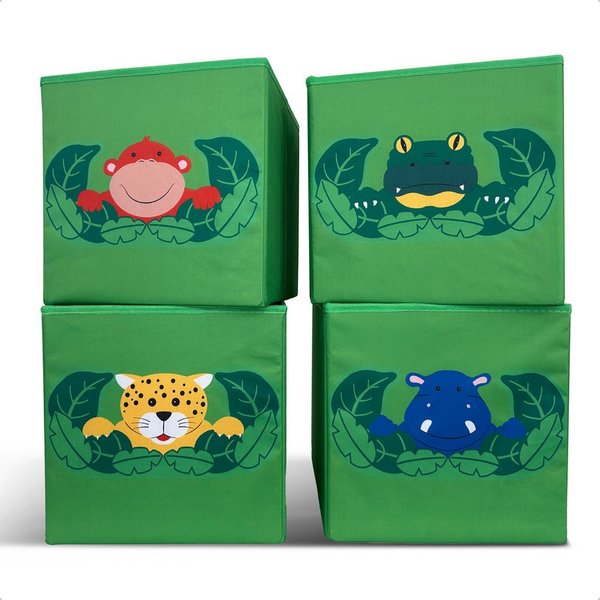 WIESEN.design Spielzeugtruhe 4er-Set, Spielzeugkiste, Aufbewahrungsbox Kinderzimmer (Spielzeugbox mit Deckel, Sitzbank Kinder, Spielzeugkiste Kinderzimmer, Spie