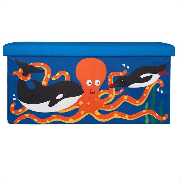 WIESEN.design Spielzeugtruhe 54L, Spielzeugkiste mit Deckel, Kindersitzbank mit Stauraum (Spielzeugbox mit Deckel, Sitzbank Kinder, Spielzeugkiste Kinderzimmer,