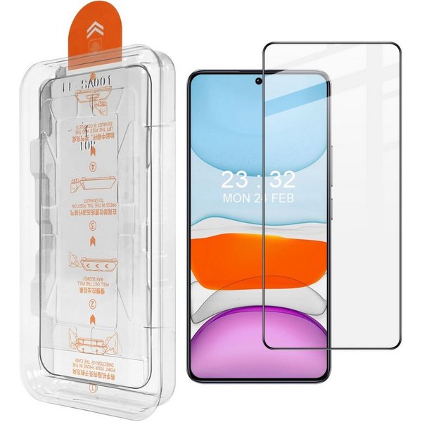 Wigento Displayschutzglas Easy Install für Xiaomi Poco X8 Pro Max Montage 3D H9 Schutz Hartglas für Xiaomi Poco X8 Pro Max, Selbstmontage Ausrichtungsgehäuse