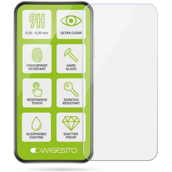 Wigento Handyhülle Für Apple iPhone 16 Pro Max 2.5D 0,26mm Hart Glas Schutz Transparent, Display Panzer Schutz Glas