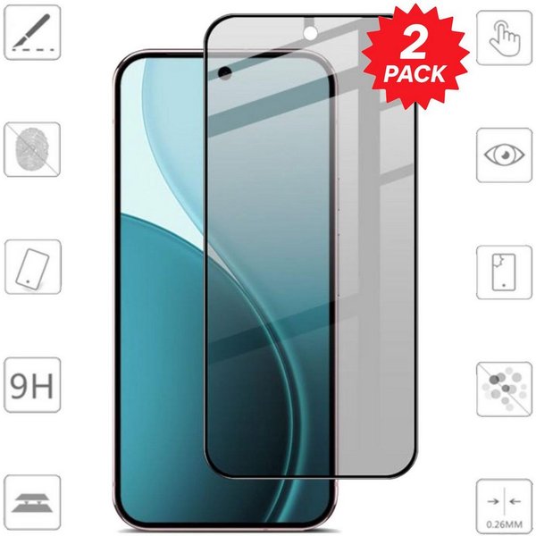 Wigento Handyhülle Für Google Pixel 10 / 10 Pro 2x 2.5D 0,26mm Privacy Display Hart Glas, Spar Set Privacy Display Schutz Glas