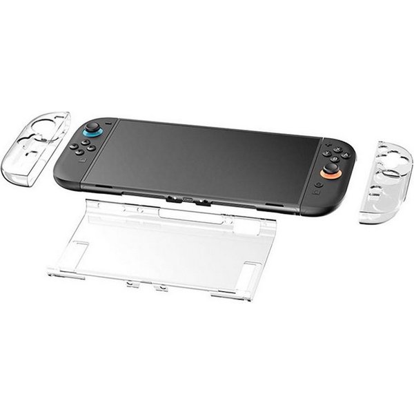 Wigento Handyhülle Für Nintendo Switch 2 TPU Split Schutzhülle Transparent, Flexibel, Stoßfest, Passgenau
