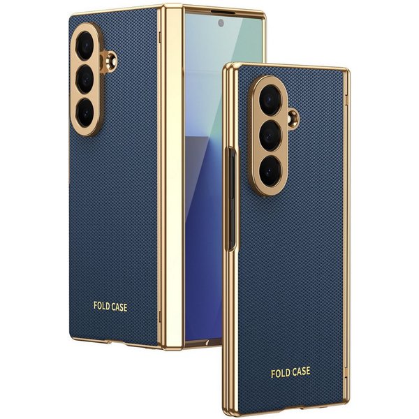 Wigento Handyhülle Klapphülle + H9 Display Glas Samsung Galaxy Z Fold8 Ultra 5G Blau 8,00 Zoll und 6,50 Zoll, Kamera Lisen Schutz