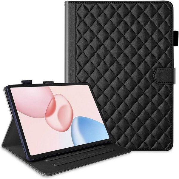 Wigento Tablet-Hülle Kunstleder Standfunktion für Honor Pad 10 12.1" Design Rhombus, Kunstlederhülle mit Rhombus-Textur und Standfunktion