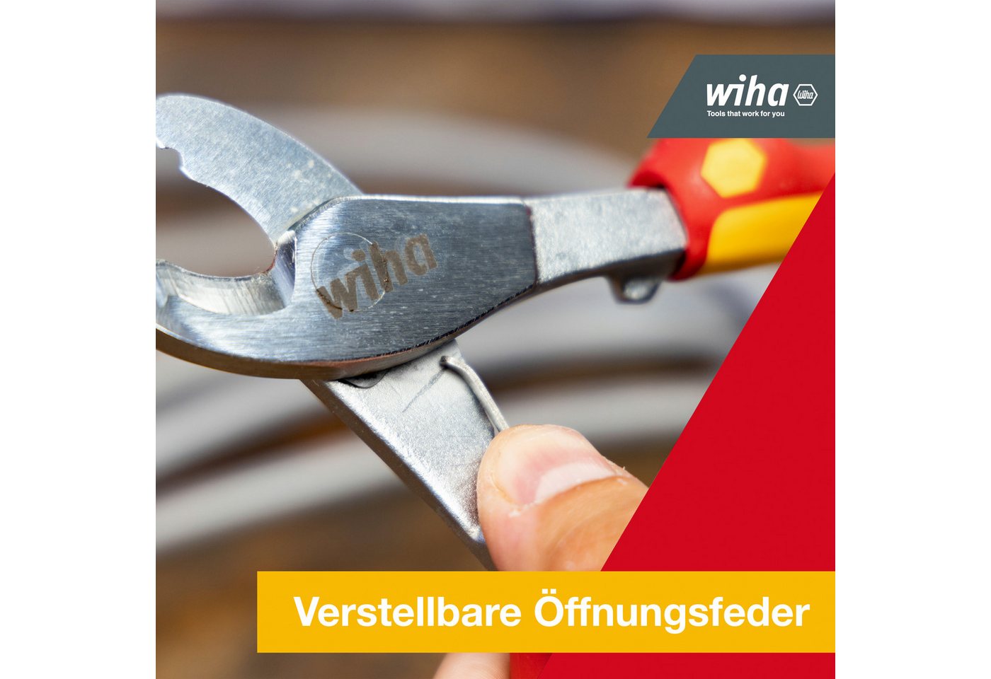 Wiha Seitenschneider (43662), Speziell für Elektroinstallation, ergonomischer Griff – Bild 2 von 5