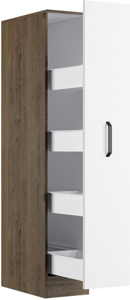 wiho Küchen Apothekerschrank Elba, Breite/Höhe: 30/165 cm mit 4 Ablagekörben – Bild 3 von 5