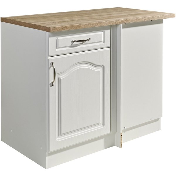 wiho Küchen Eckunterschrank Linz 100 cm breit, Planungsmaß 110 cm, in Landhaus-Optik