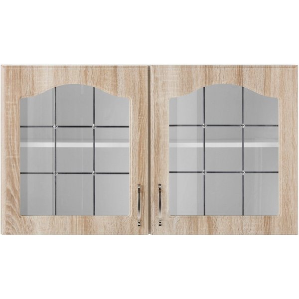 wiho Küchen Glashängeschrank Linz 100 cm breit, mit 2 Glastüren