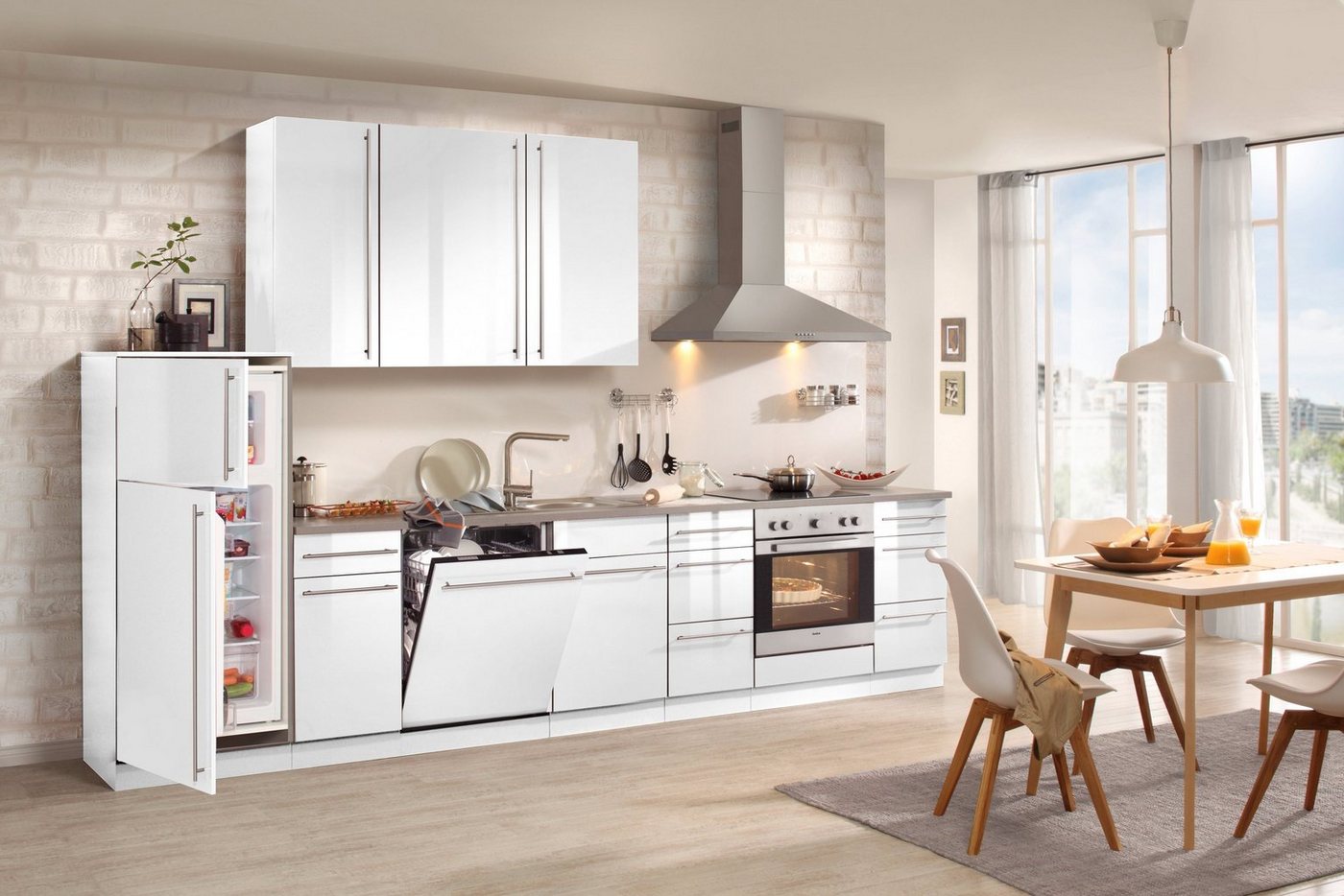 wiho Küchen Hängeschrank Chicago 60 cm breit, 90 cm hoch, für viel Stauraum – Bild 2 von 5