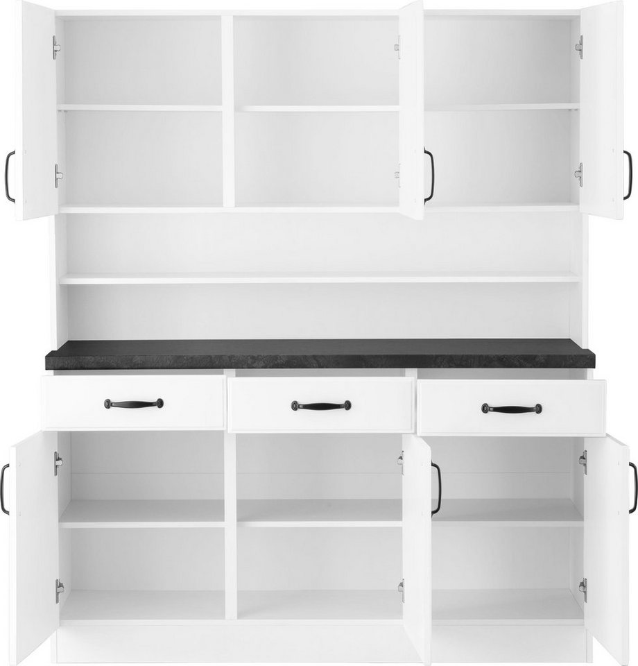 wiho Küchen Küchenbuffet Erla 150 cm breit mit Kassettenfront – Bild 4 von 5
