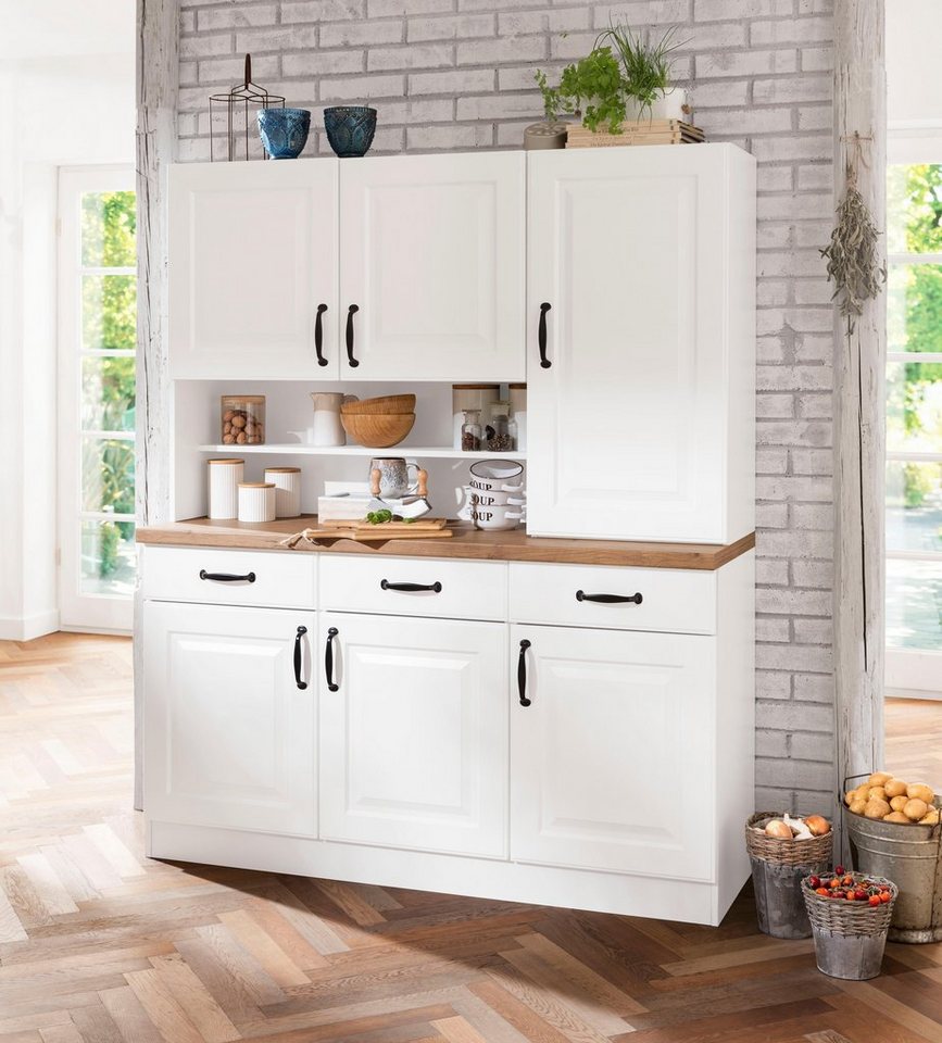wiho Küchen Küchenbuffet Erla 150 cm breit mit Kassettenfront – Bild 2 von 5