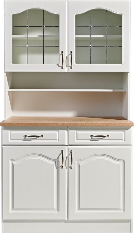 wiho Küchen Küchenbuffet Linz 100 cm breit, in Landhaus-Optik – Bild 3 von 5