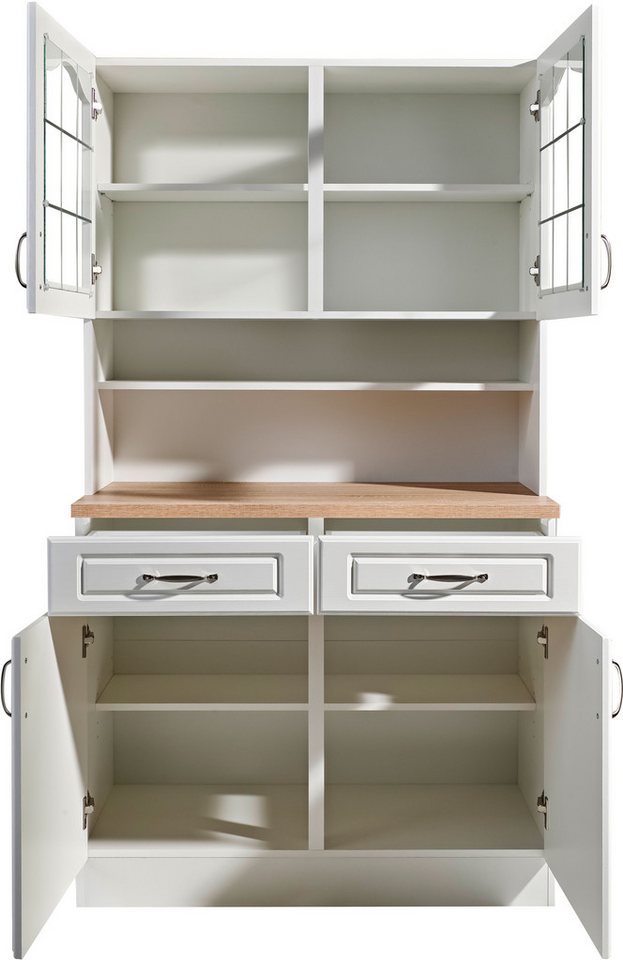 wiho Küchen Küchenbuffet Linz 100 cm breit, in Landhaus-Optik – Bild 4 von 5