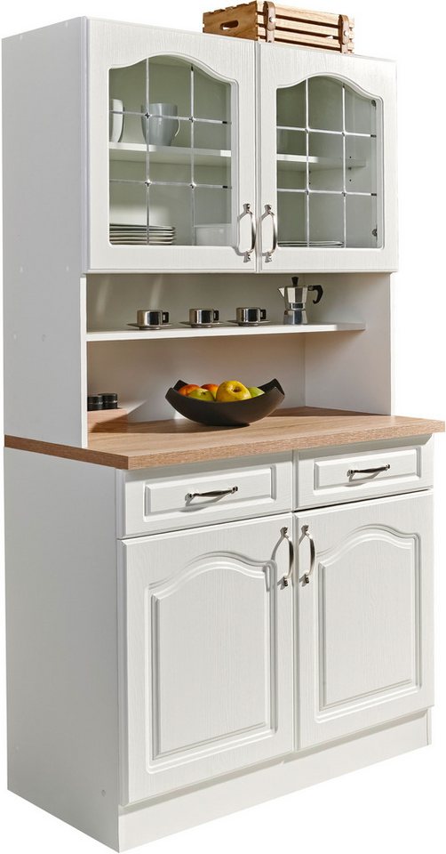 wiho Küchen Küchenbuffet Linz 100 cm breit, in Landhaus-Optik – Bild 5 von 5