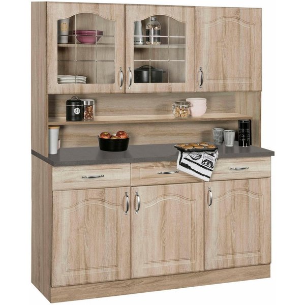 wiho Küchen Küchenbuffet Linz 150 cm breit, in Landhaus-Optik