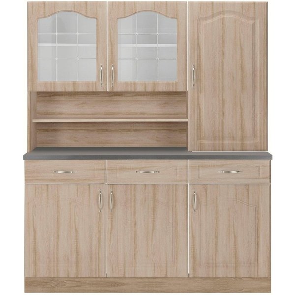 wiho Küchen Küchenbuffet Linz 150 cm breit, in Landhaus-Optik