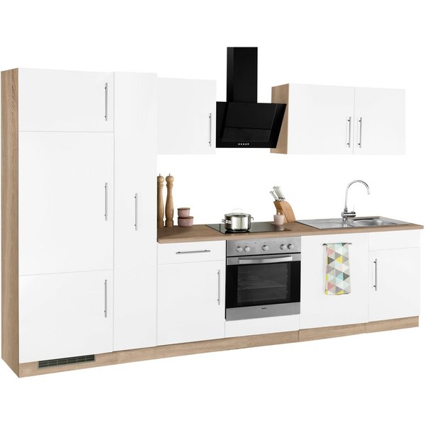 wiho Küchen Küchenzeile Cali, mit E-Geräten, Breite 310 cm