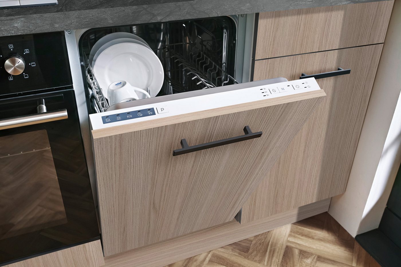 wiho Küchen Küchenzeile Fortyfive, Breite 180 cm, Soft-Close-Funktion in Schubkästen & Auszügen, höhenverstellbare Füße – Bild 5 von 5
