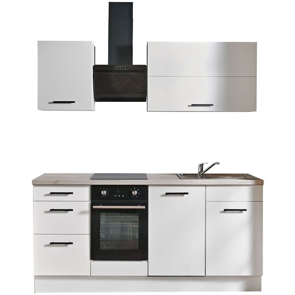 wiho Küchen Küchenzeile Fortyfive, Breite 180 cm, Soft-Close-Funktion in Schubkästen & Auszügen, höhenverstellbare Füße